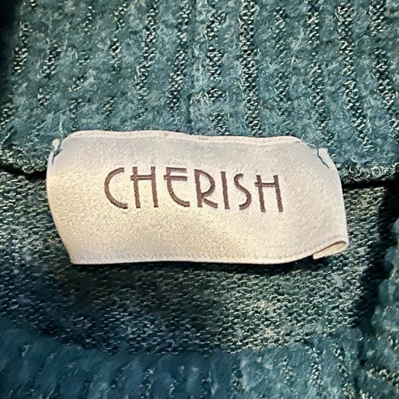 Cherish Teal Turtleneck Sweater Women’s Small - Picture 2 of 3